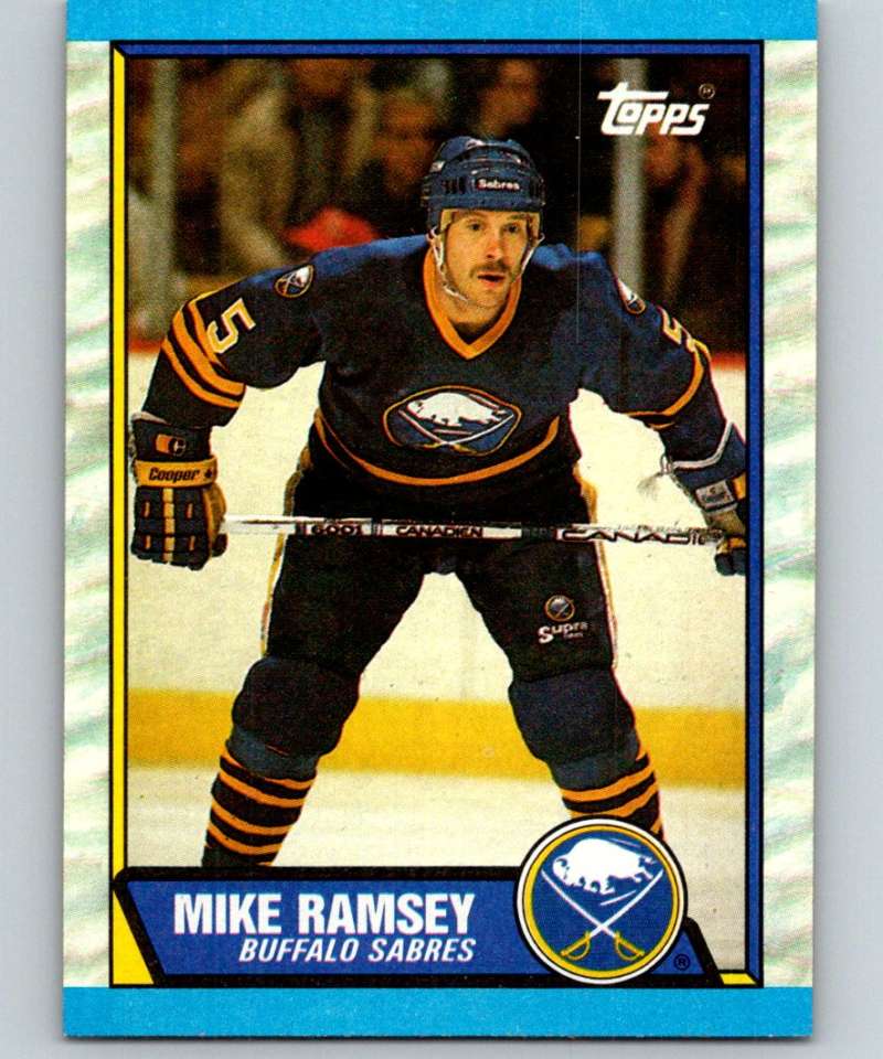 1989-90 Topps #140 Mike Ramsey Sabres NHL Hockey Image 1