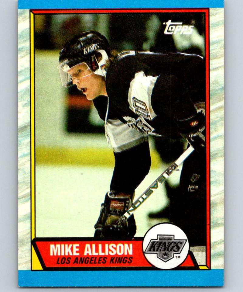 1989-90 Topps #141 Mike Allison Kings NHL Hockey Image 1