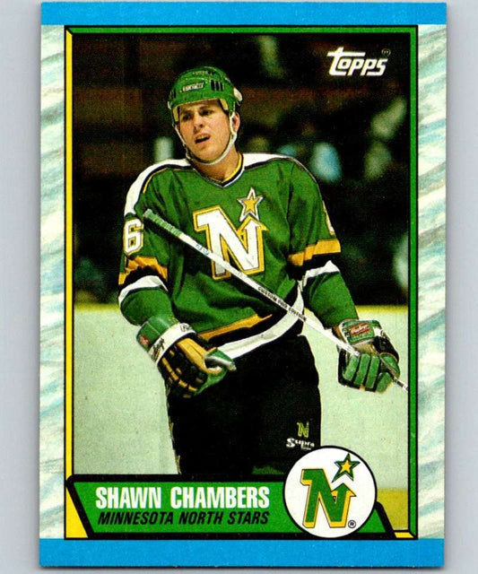1989-90 Topps #142 Shawn Chambers RC Rookie North Stars NHL Hockey Image 1