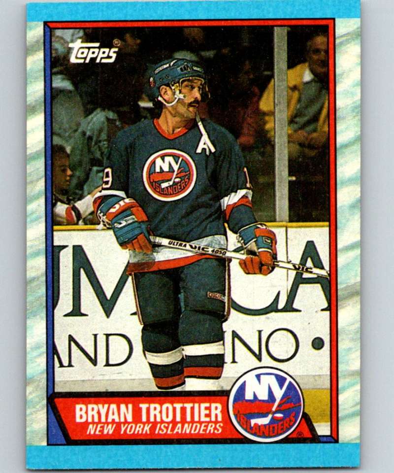 1989-90 Topps #149 Bryan Trottier NY Islanders NHL Hockey Image 1