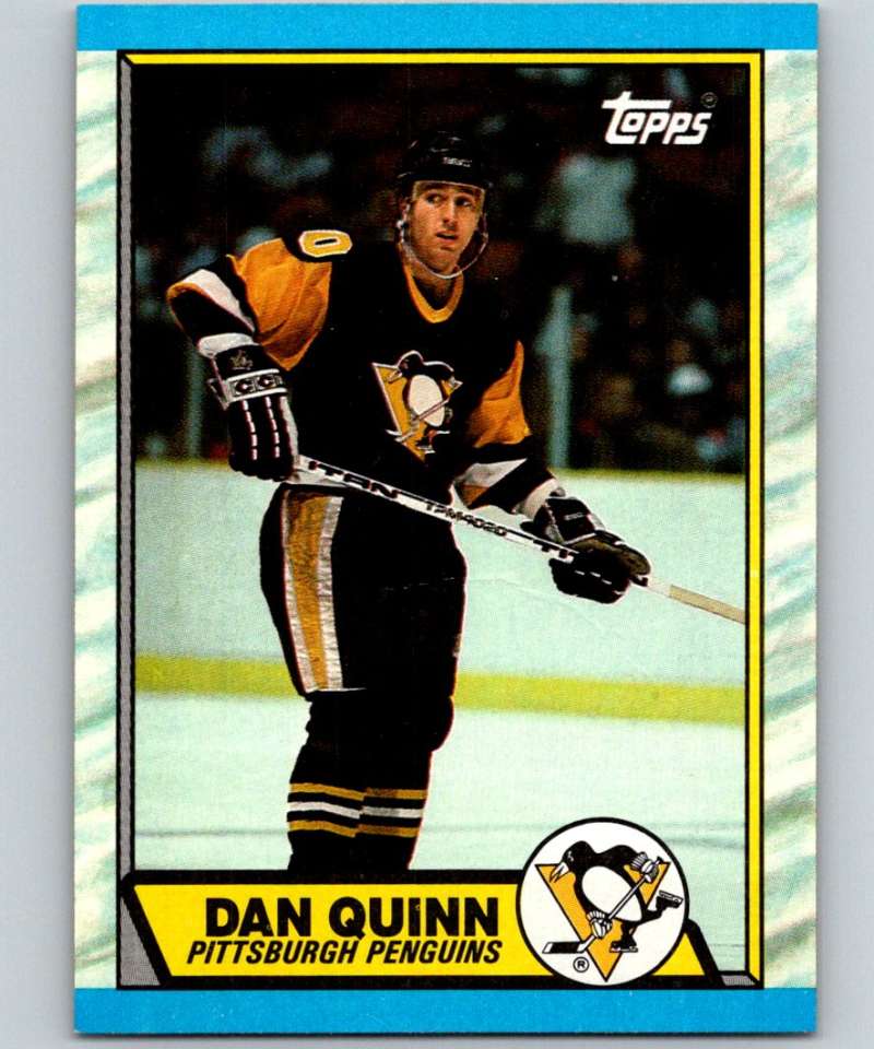 1989-90 Topps #152 Dan Quinn Penguins NHL Hockey Image 1