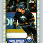 1989-90 Topps #154 Doug Bodger Sabres NHL Hockey Image 1