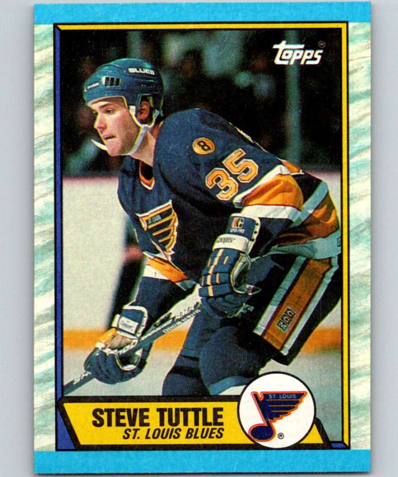 1989-90 Topps #157 Steve Tuttle RC Rookie Blues NHL Hockey Image 1
