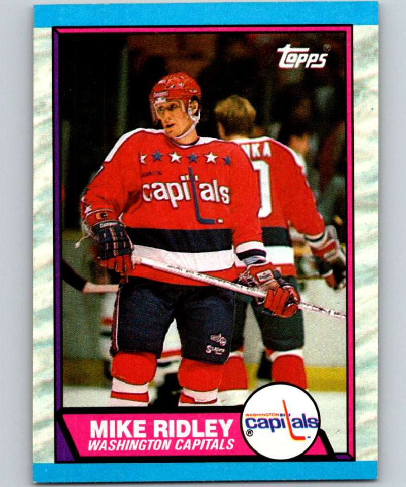 1989-90 Topps #165 Mike Ridley Capitals NHL Hockey Image 1