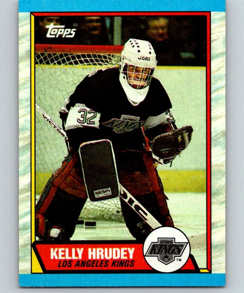 1989-90 Topps #166 Kelly Hrudey Kings NHL Hockey Image 1