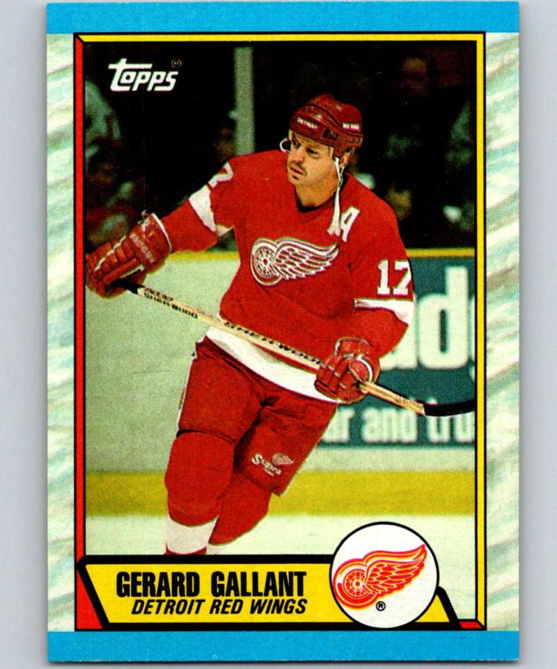 1989-90 Topps #172 Gerard Gallant Red Wings NHL Hockey Image 1