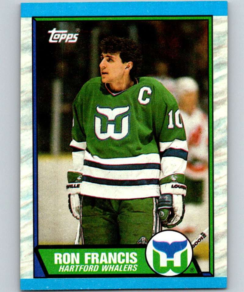 1989-90 Topps #175 Ron Francis Whalers NHL Hockey Image 1