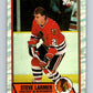 1989-90 Topps #179 Steve Larmer Blackhawks NHL Hockey Image 1