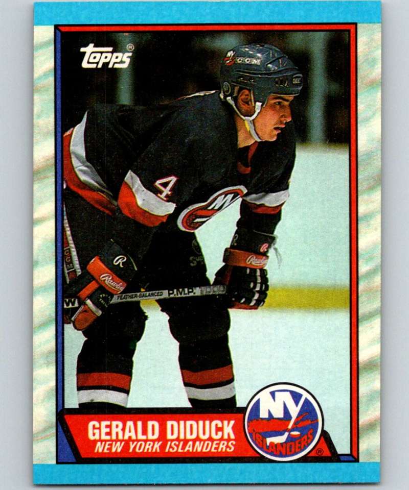 1989-90 Topps #182 Gerald Diduck RC Rookie NY Islanders NHL Hockey Image 1