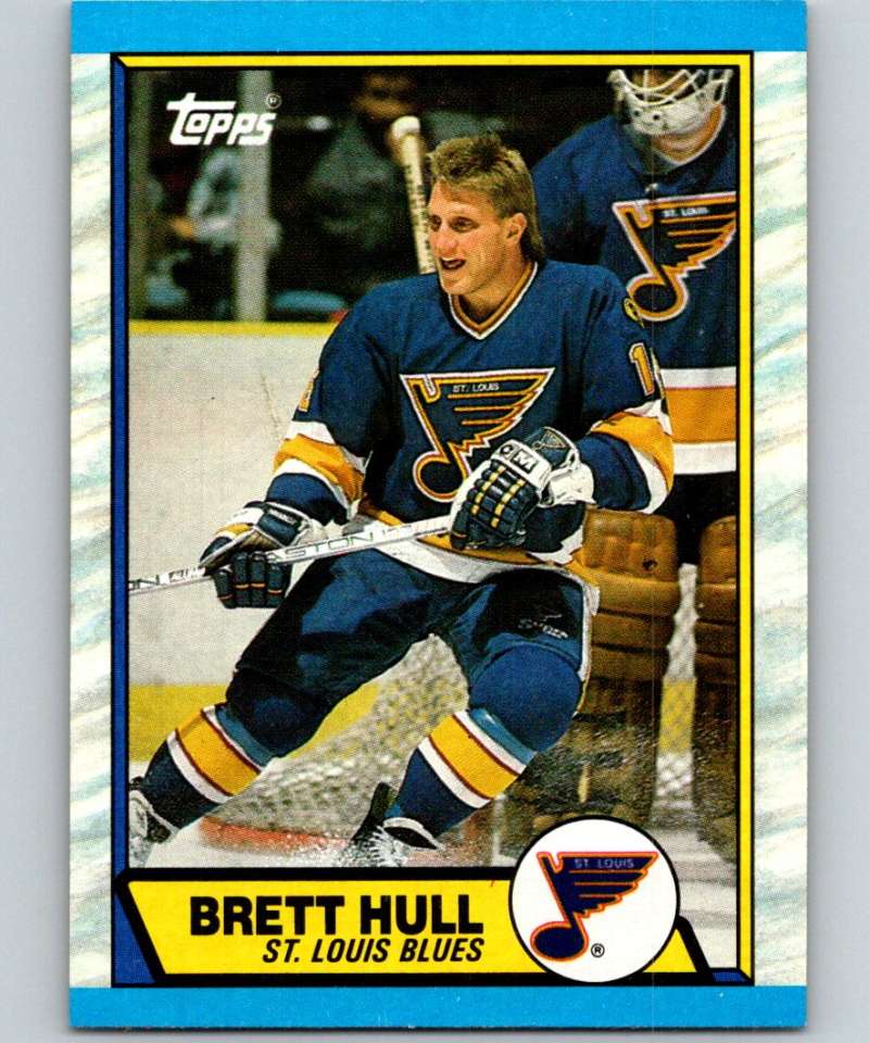 1989-90 Topps #186 Brett Hull Blues NHL Hockey Image 1