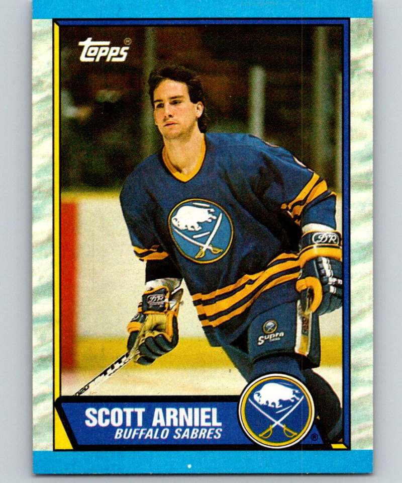 1989-90 Topps #187 Scott Arniel Sabres NHL Hockey Image 1