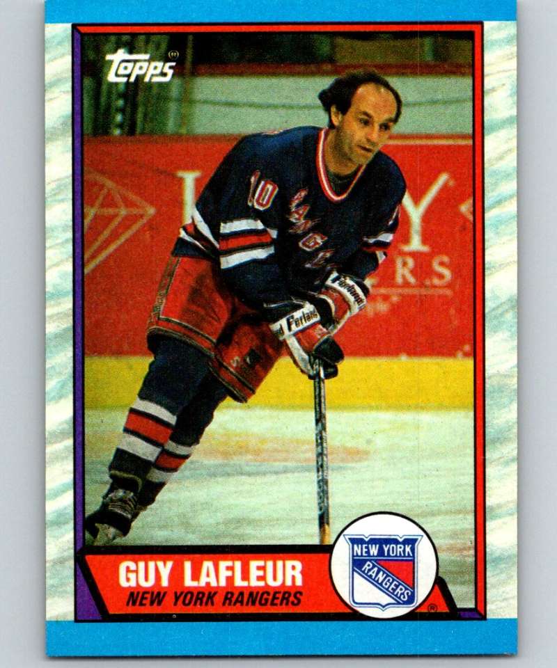 1989-90 Topps #189 Guy Lafleur NY Rangers NHL Hockey Image 1