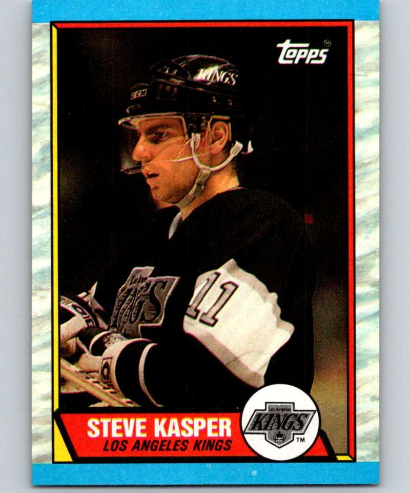 1989-90 Topps #194 Steve Kasper Kings NHL Hockey Image 1
