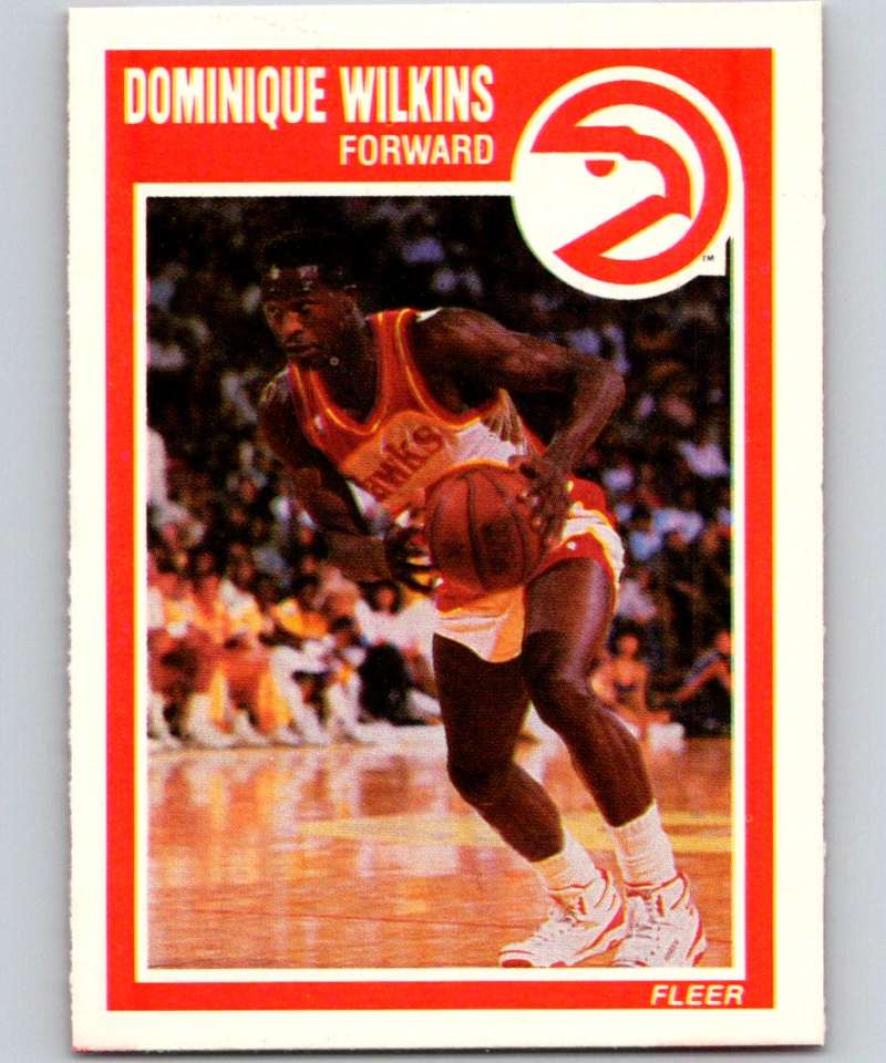 1989-90 Fleer #7 Dominique Wilkins Hawks NBA Baseketball