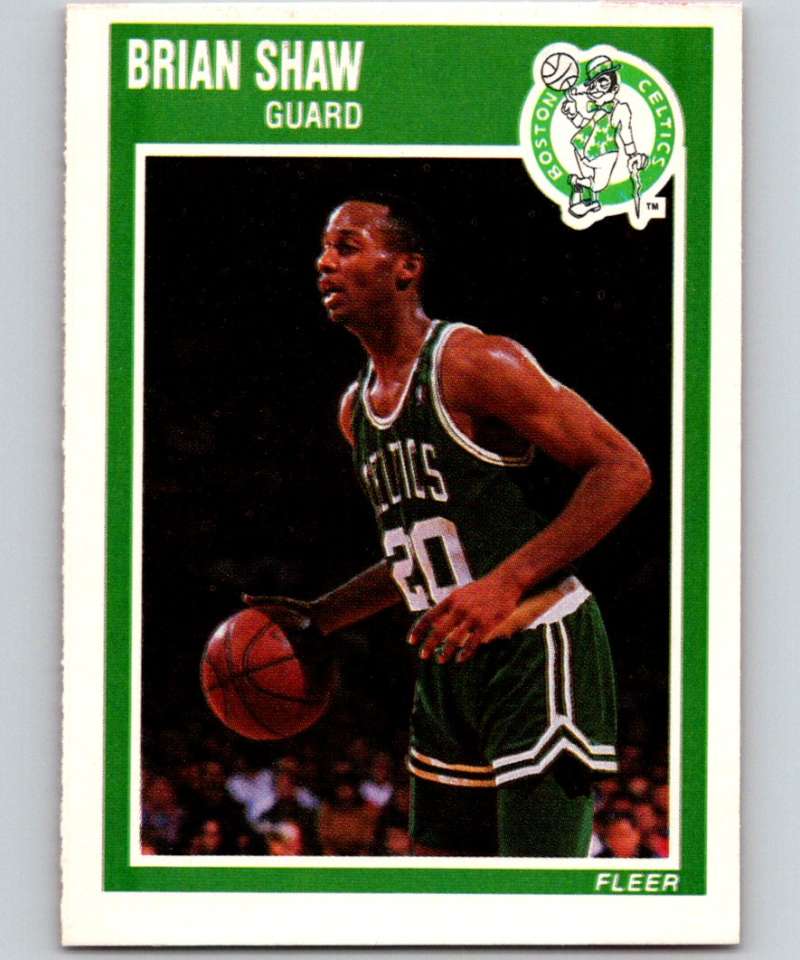 1989-90 Fleer #14 Brian Shaw RC Rookie Celtics NBA Baseketball
