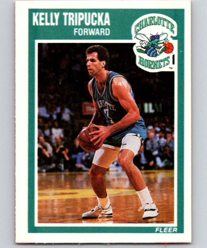 1989-90 Fleer #18 Kelly Tripucka Hornets NBA Baseketball Image 1