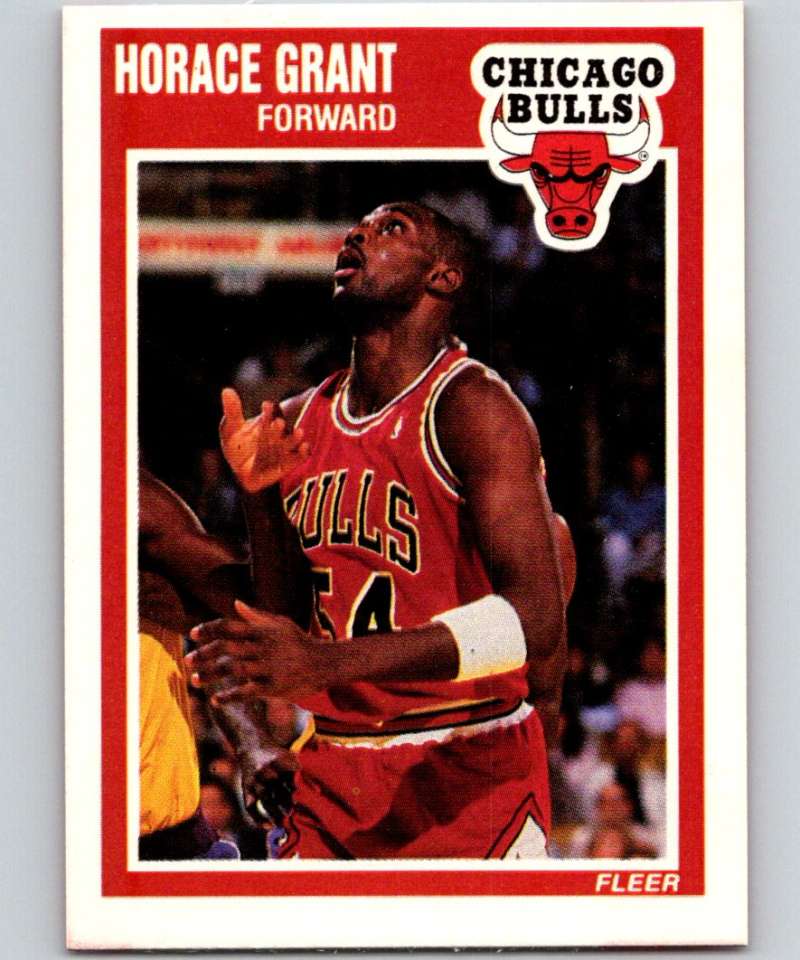 1989-90 Fleer #20 Horace Grant Bulls NBA Baseketball Image 1