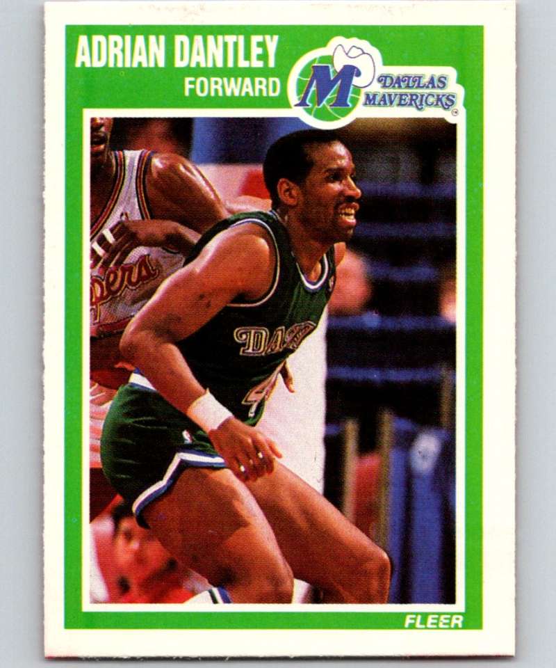1989-90 Fleer #33 Adrian Dantley Mavericks NBA Baseketball Image 1
