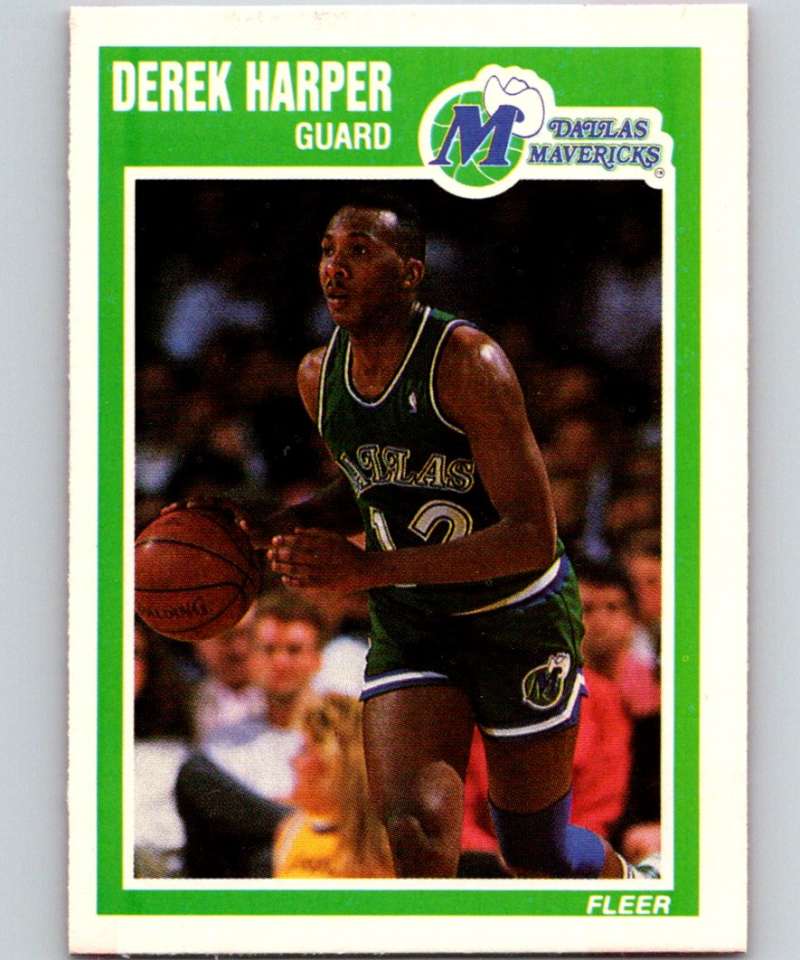 1989-90 Fleer #35 Derek Harper Mavericks NBA Baseketball Image 1