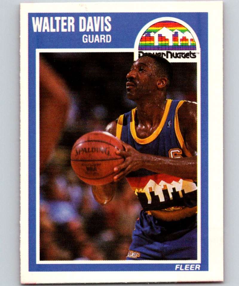 1989-90 Fleer #39 Walter Davis Nuggets NBA Baseketball