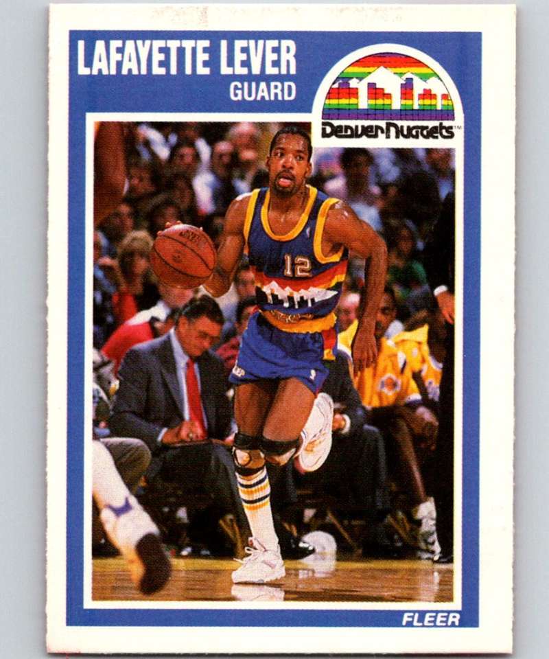 1989-90 Fleer #41 Lafayette Lever Nuggets NBA Baseketball Image 1