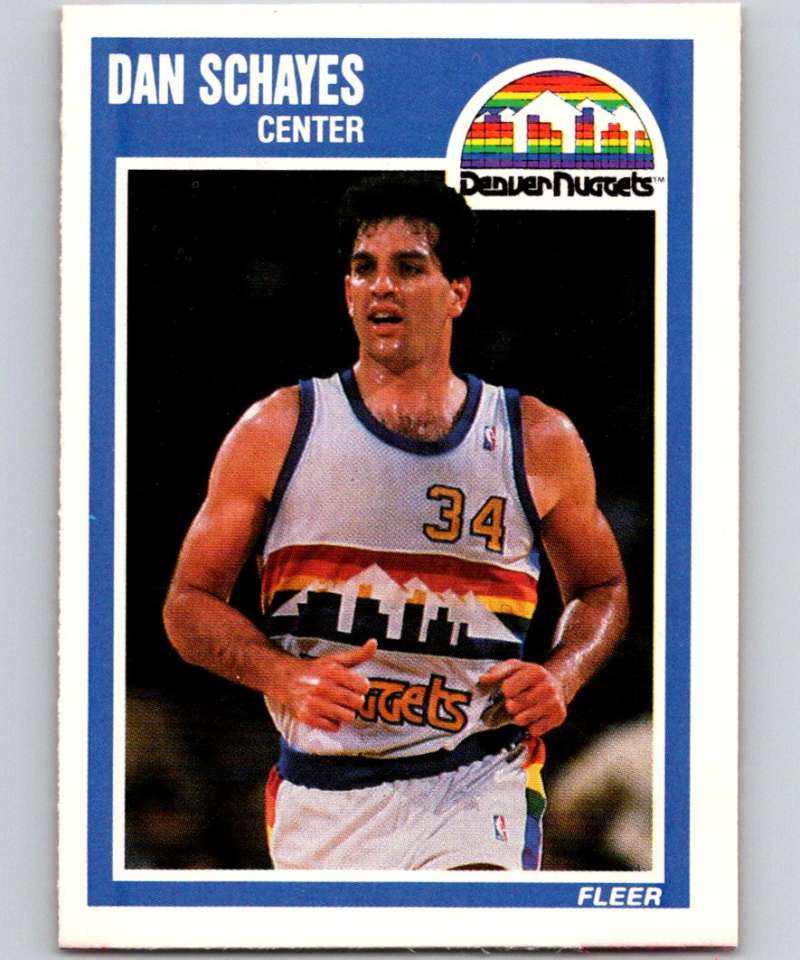1989-90 Fleer #43 Danny Schayes Nuggets NBA Baseketball Image 1