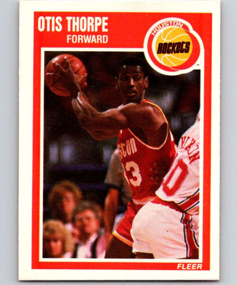 1989-90 Fleer #62 Otis Thorpe Rockets NBA Baseketball Image 1