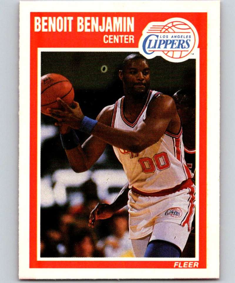 1989-90 Fleer #69 Benoit Benjamin Clippers NBA Baseketball Image 1