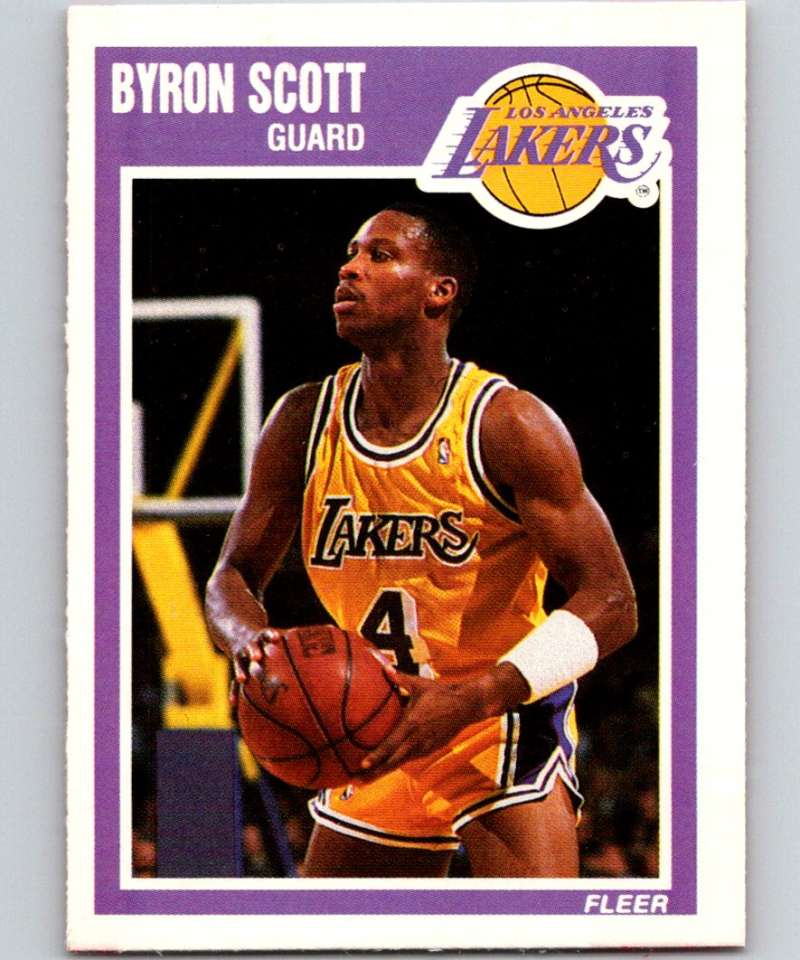 1989-90 Fleer #78 Byron Scott Lakers NBA Baseketball Image 1