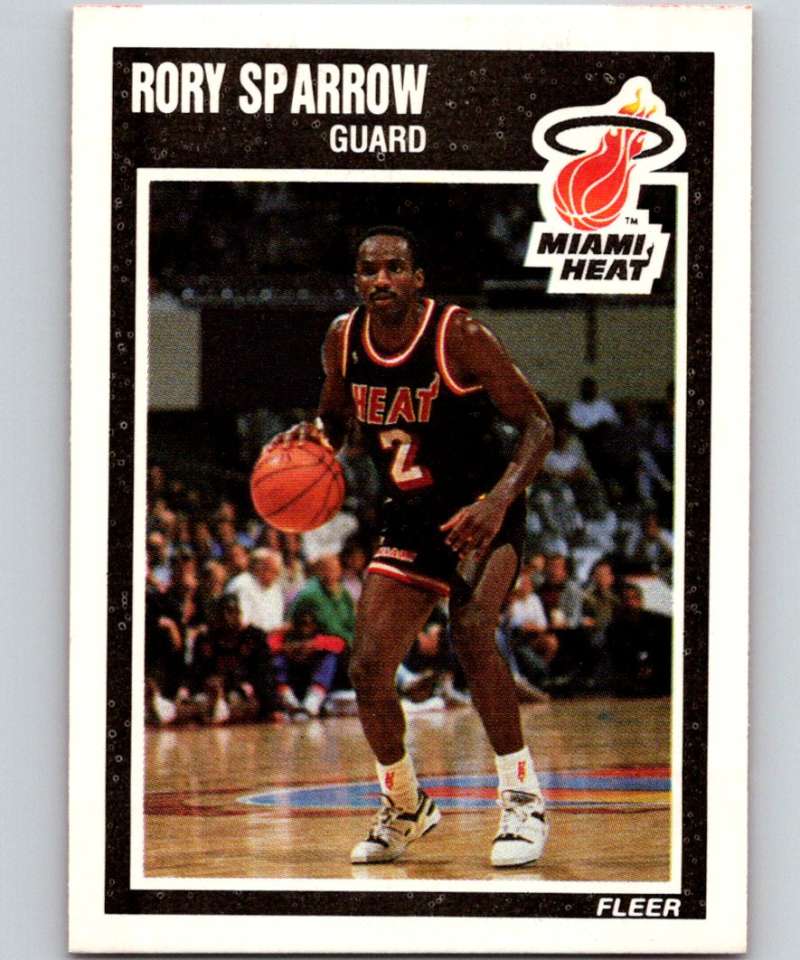 1989-90 Fleer #84 Rory Sparrow Heat NBA Baseketball Image 1