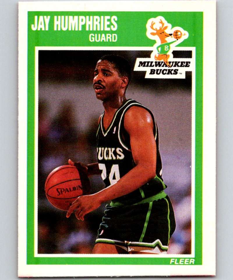 1989-90 Fleer #86 Jay Humphries Bucks NBA Baseketball Image 1