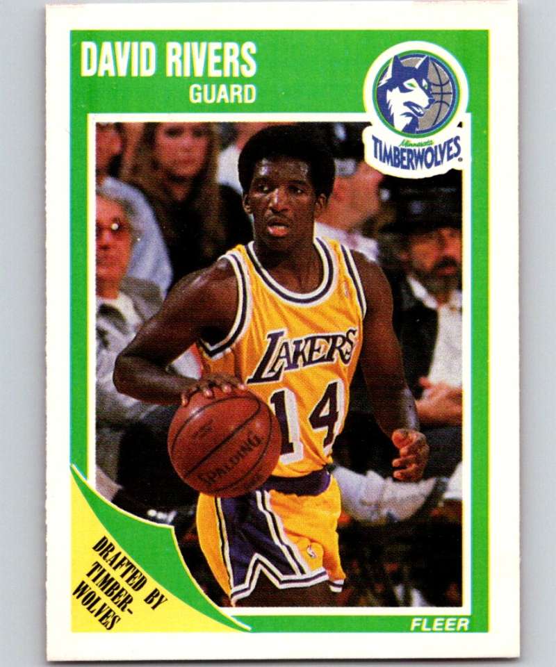 1989-90 Fleer #94 David Rivers Timberwolves NBA Baseketball Image 1