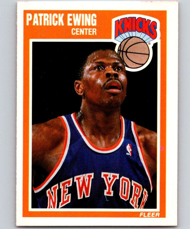 1989-90 Fleer #100 Patrick Ewing Knicks NBA Baseketball