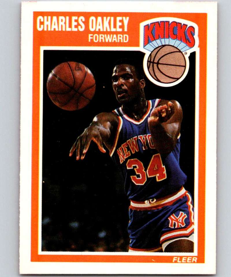1989-90 Fleer #103 Charles Oakley Knicks NBA Baseketball Image 1