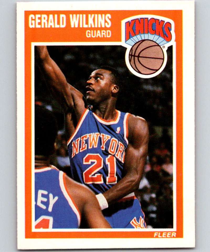 1989-90 Fleer #107 Gerald Wilkins Knicks NBA Baseketball Image 1