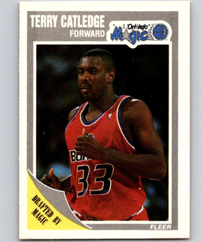 1989-90 Fleer #108 Terry Catledge Magic NBA Baseketball Image 1