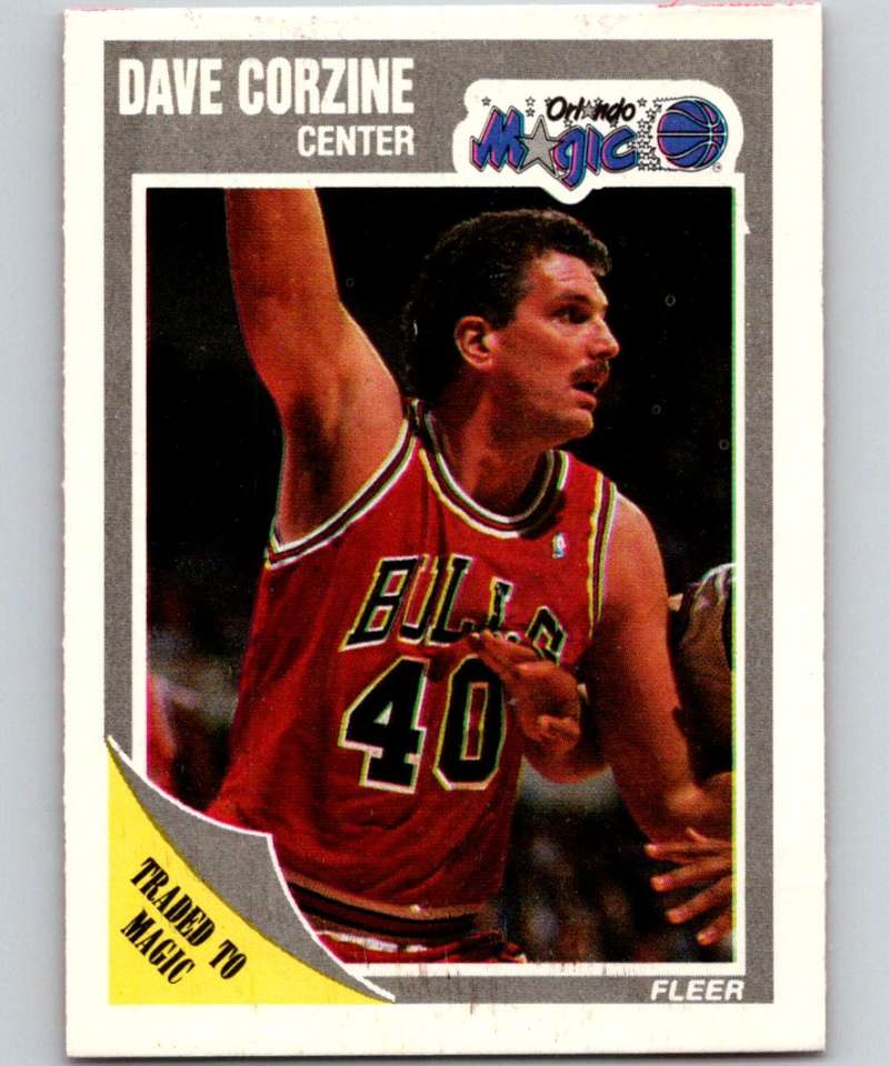 1989-90 Fleer #109 Dave Corzine Magic NBA Baseketball Image 1