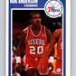1989-90 Fleer #112 Ron Anderson RC Rookie 76ers NBA Baseketball Image 1
