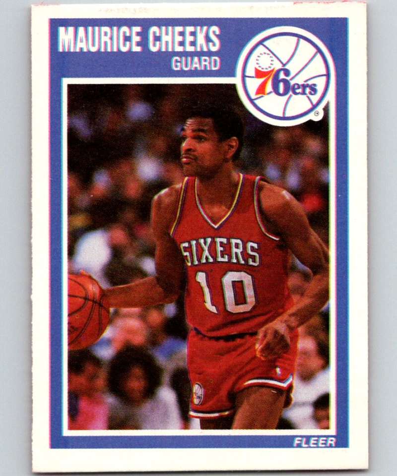 1989-90 Fleer #115 Maurice Cheeks 76ers NBA Baseketball Image 1