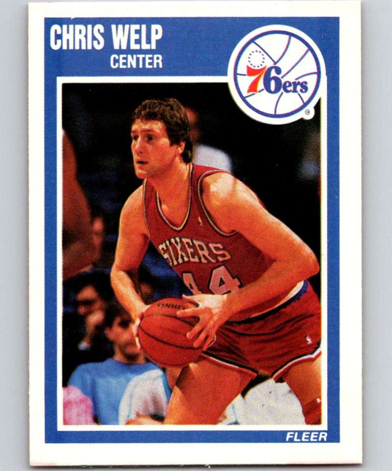 1989-90 Fleer #118 Christian Welp 76ers NBA Baseketball Image 1
