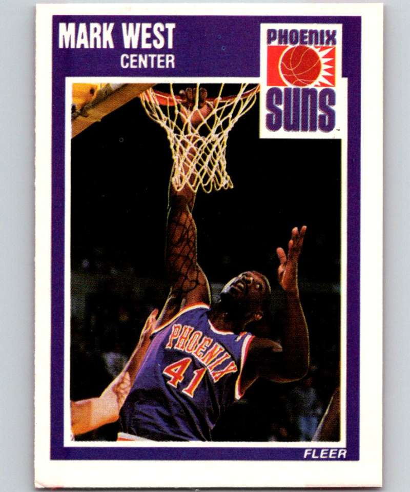 1989-90 Fleer #125 Mark West Suns NBA Baseketball Image 1