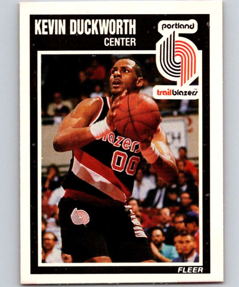 1989-90 Fleer #129 Kevin Duckworth Blazers NBA Baseketball Image 1