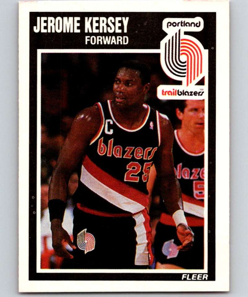 1989-90 Fleer #130 Jerome Kersey Blazers NBA Baseketball