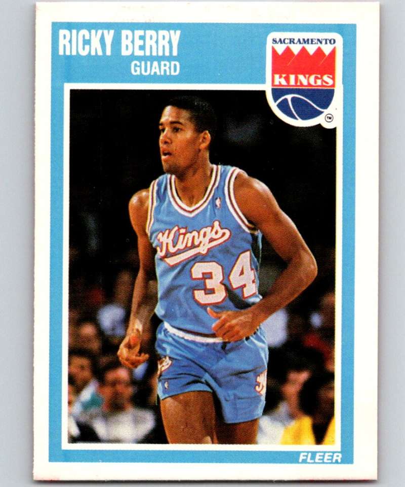 1989-90 Fleer #134 Ricky Berry Sac Kings NBA Baseketball