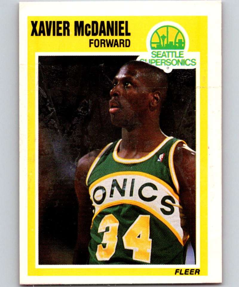 1989-90 Fleer #148 Xavier McDaniel NBA Baseketball Image 1