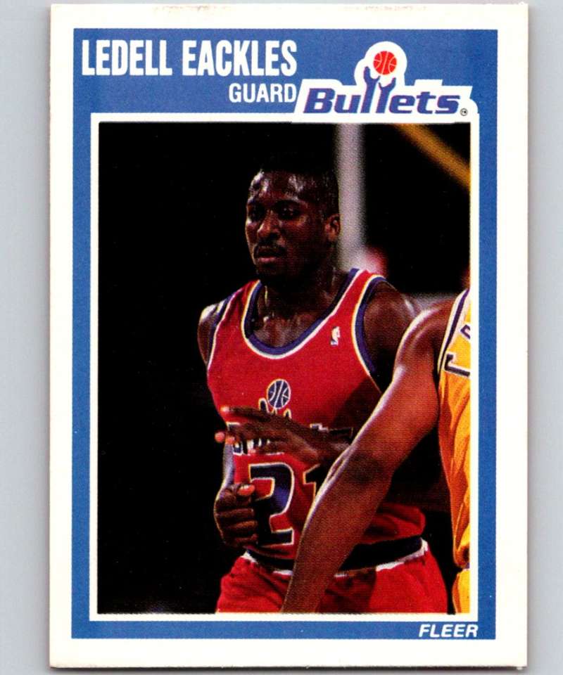 1989-90 Fleer #158 Ledell Eackles RC Rookie Bullets NBA Baseketball