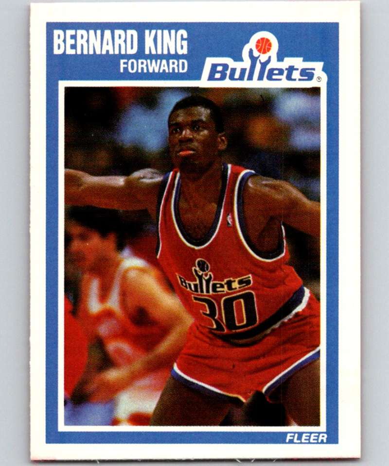 1989-90 Fleer #159 Bernard King Bullets NBA Baseketball Image 1