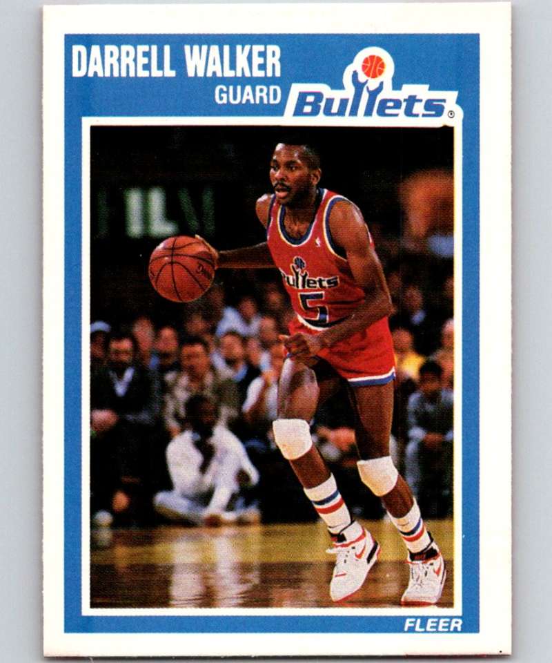 1989-90 Fleer #161 Darrell Walker Bullets NBA Baseketball Image 1