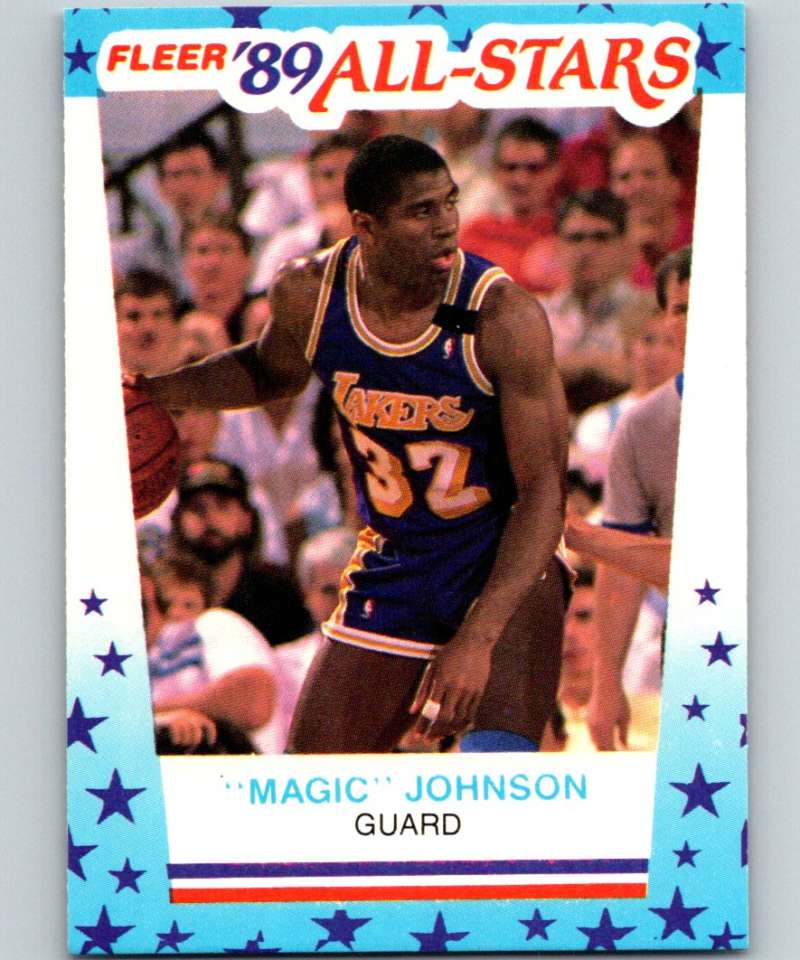 1989-90 Fleer Stickers #5 Magic Johnson Lakers NBA Basketball