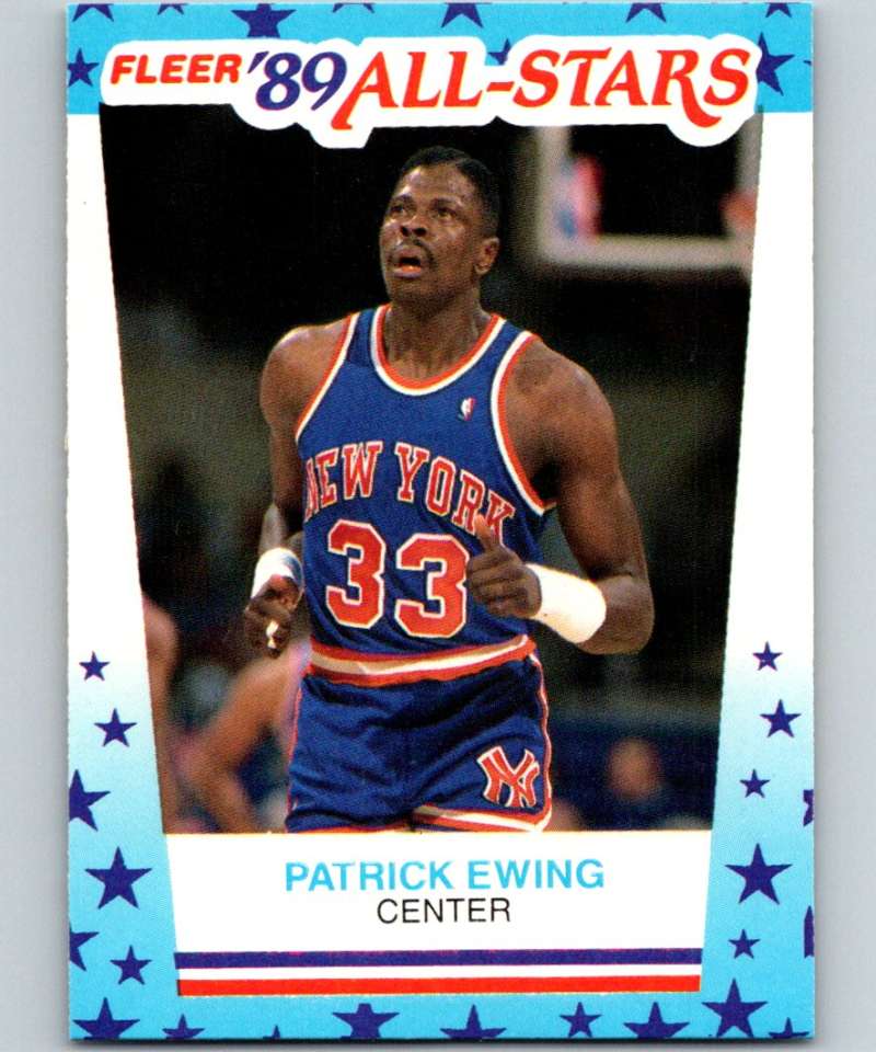 1989-90 Fleer Stickers #7 Patrick Ewing Knicks NBA Basketball